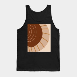 Warm Toned Sguiggle  Boho Abstract Shapes  Design Tank Top